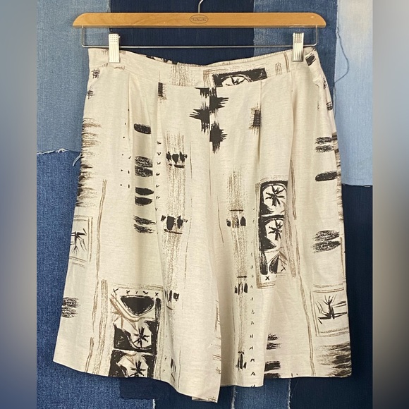 Vintage Pleated Walking Bermuda Shorts Made In Canada Elastic Waist Back Sz 16 - Picture 7 of 7